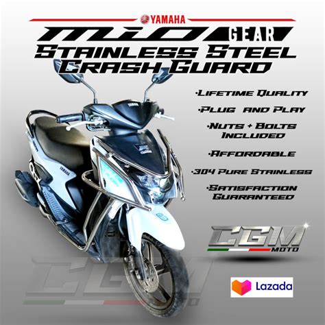 Yamaha Mio Gear Full Crash Guard Pure Stainless 304 CGM Lazada PH