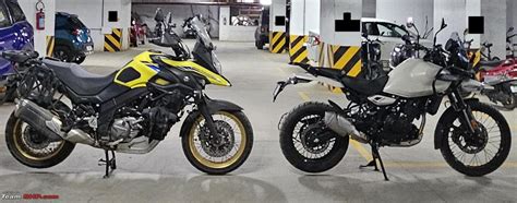 Himalayan 450 mirrors, rider ergos & size comparison with V-Strom 650 ...