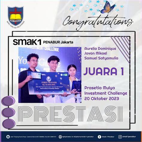 Prestasi Tim Smak Penabur Jakarta Meraih Juara Dalam Perlombaan