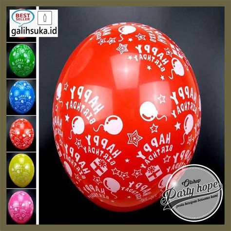 Jual U Yf Balon Latex Motif Hbd Balon Latex Hbd Balon Motif