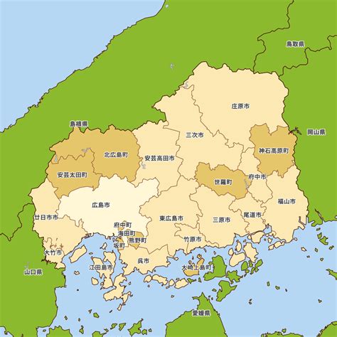 広島県の地図 Map It マップ・イット