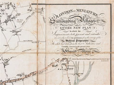 Beautiful Vintage Map Of London England 1806 Old Map Print Etsy