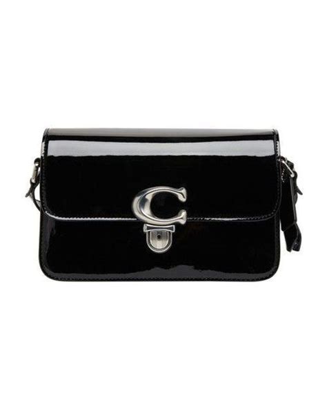 Coach Studio Shoulder Bag In Glossy Leather In Black Lyst