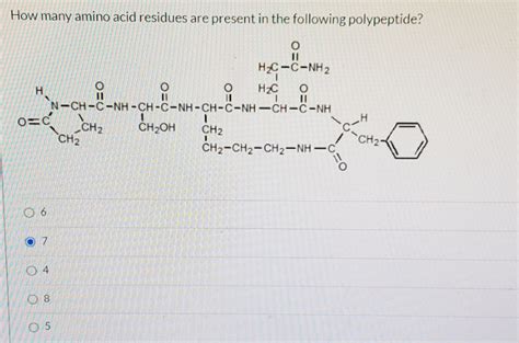 Solved How Many Amino Acid Residues Are Present In The