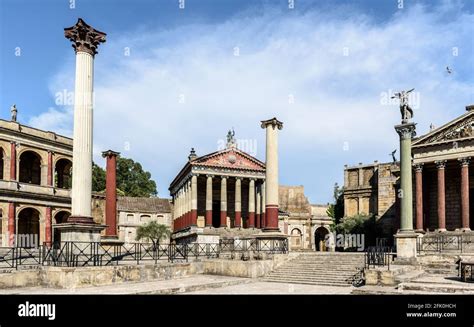 The set of Ancient Rome, built for the HBO TV series Rome, Cinecittà ...