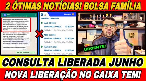 SAIU ÓTIMA NOTÍCIA BOLSA FAMÍLIA JUNHO LIBEROU VEJA SE VOCÊ VAI