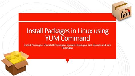 Install Packages In Linux Using Yum Command Youtube