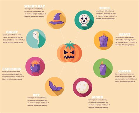 Halloween Concept Infographics In A Flat Style 3362041 Vector Art At