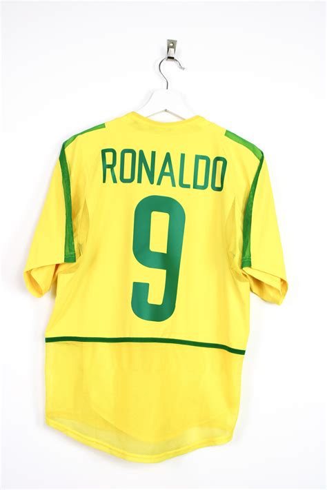 2002 04 Brazil PLAYER ISSUE Home Jersey 9 RONALDO S RB