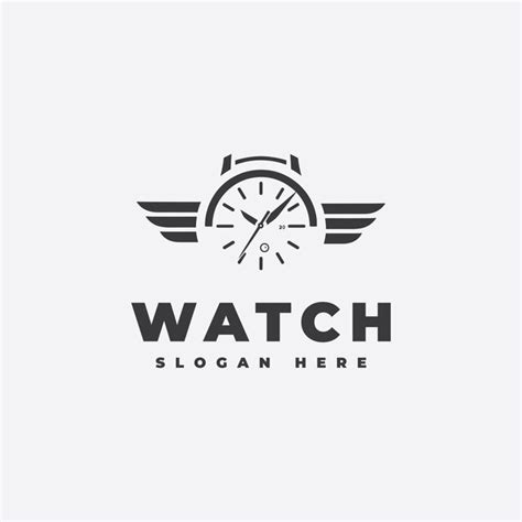 Premium Vector Watch Logo Design In A Casual Style Black And White