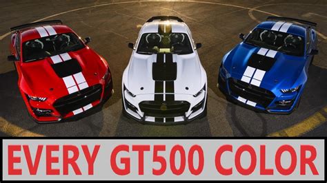 Every GT500 Color (2020-2022) - YouTube