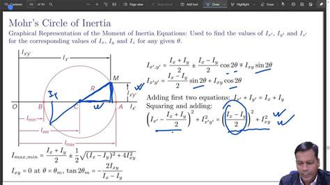 Moment Of Inertia Using Mohrs Circle Youtube