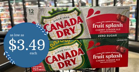 Canada Dry Fruit Splash Cherry Ginger Ale Is As Low As 3 49 Each At