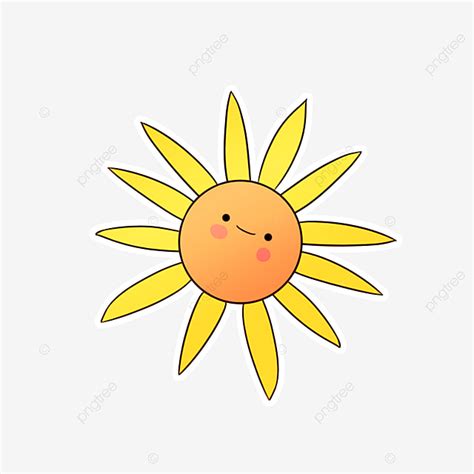 Sun Sticker White Transparent, Sun Sticker, Sun Clipart, Lovely, Sun ...