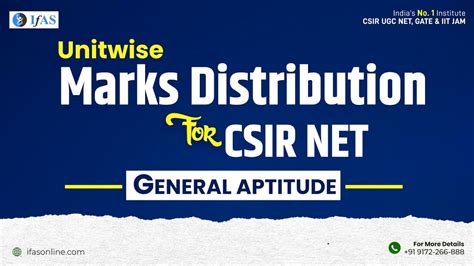 Csir Net General Aptitude Marks Distribution And Exam Overview Youtube