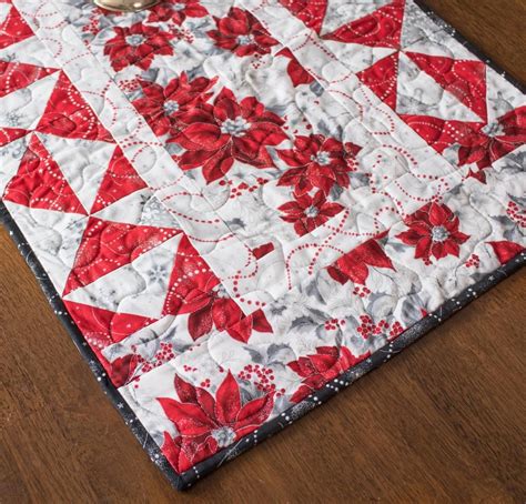 Robert Kaufman Holiday Flourish Wishlist Table Runner Quilting Kit