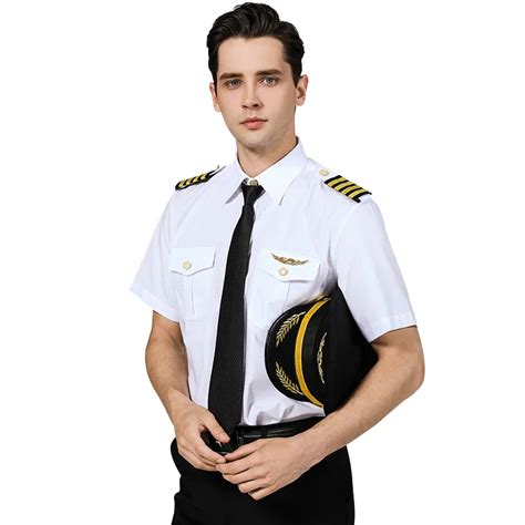 International Airline Captain Uniform Pilot Shirt Male Engineer