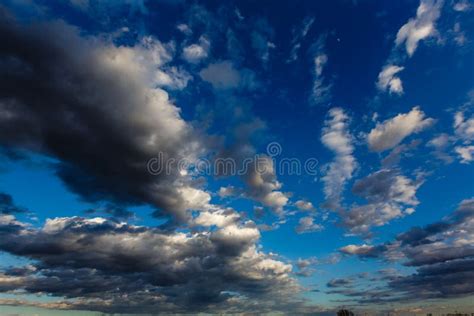 Beautiful Sunset Sky. Nature Sky Backgrounds. White Clouds Stock Photo ...