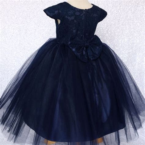 Navy Blue Tulle Dress Birthday Wedding Party Bridesmaid Etsy Uk