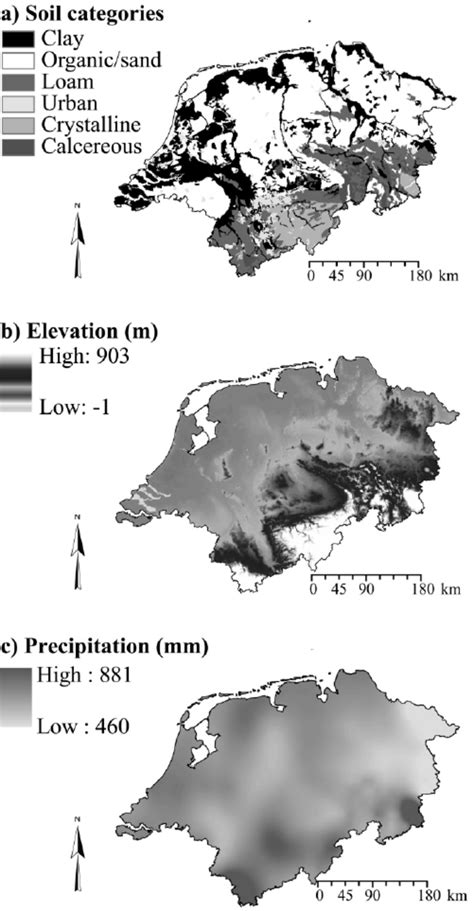 Auxiliary Variables Used In Regression Kriging And Spatial Simulated