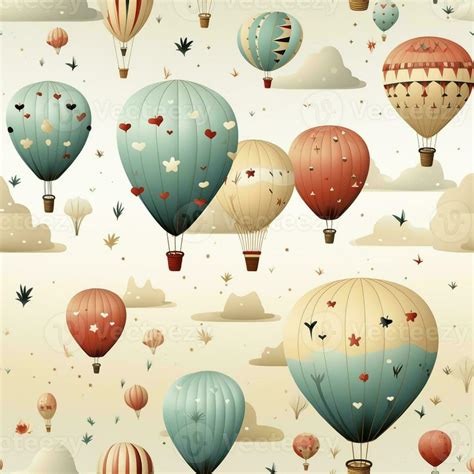Cute Hot Air Balloons Seamless Pattern Created With Generative AI 28253184 Stock Photo At Vecteezy