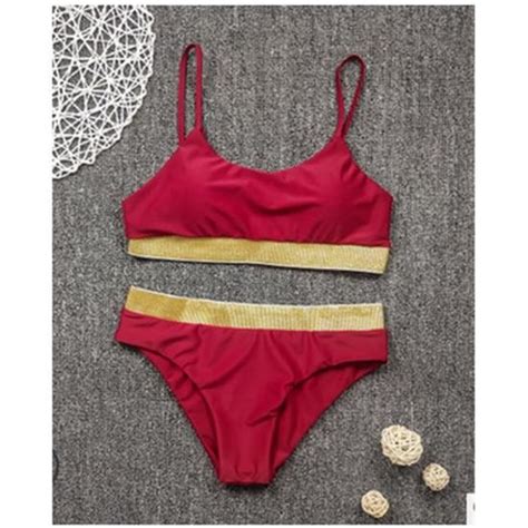 Bikini Sexy à paillettes et cristaux pour femmes MAILLOT DE BAIN Type E Blanc Rembourré