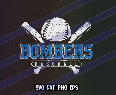 Bombers Baseball Svg Dxf Png Eps Cricut Cutfile School Cheer Team ...