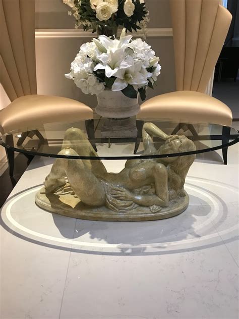 Lying Naked Woman Coffee Table Marble Effect Etsy