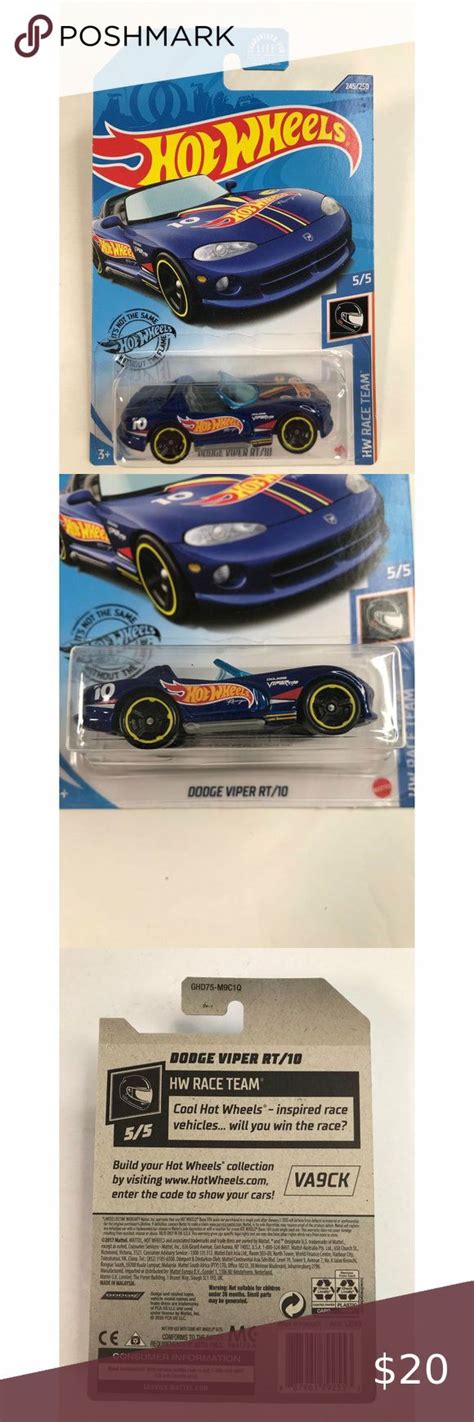 Hot Wheels Dodge Viper RT Treasure Hunt Car HW Race Team M