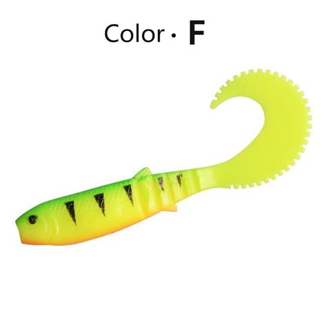 Buy MEREDITH 70mm 90mm 110mm Cannibal Curved Tail Fishing Lures