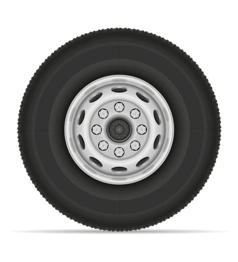 bus or truck wheel stock vector illustration isolated on white ...