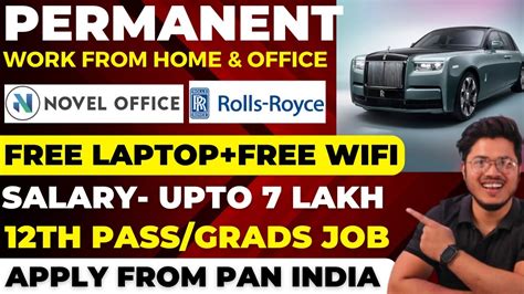 Permanent Work From Home Jobs For Freshers Rolls Royce Jobs Salary