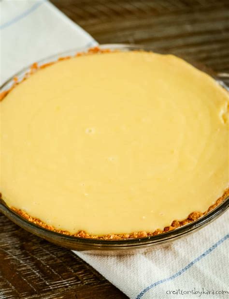 Easy Lemon Pie with Graham Cracker Crust - Creations by Kara