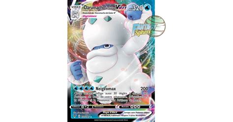 Darumacho De Galar Vmax Full Art Ultra Rare Epee Et Bouclier