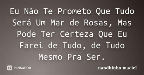 Eu Não Te Prometo Que Tudo Será Um Mar Nandhinho Maciel Pensador