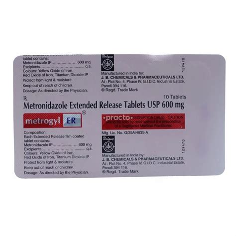 Metrogyl Er Metronidazole Mg At Best Price In Nagpur Id