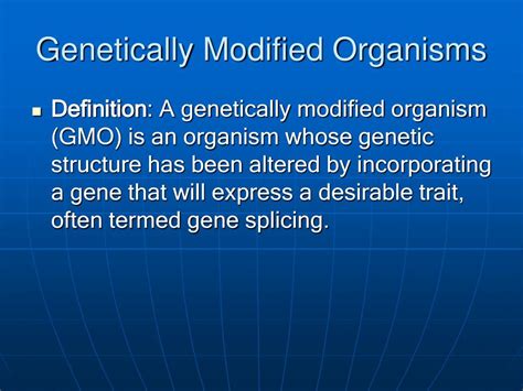 Ppt Genetically Modified Organisms Powerpoint Presentation Free Download Id1291930