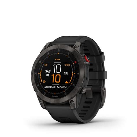 Garmin Epix Gen Sapphire Black Titanium With Black Rubber Strap