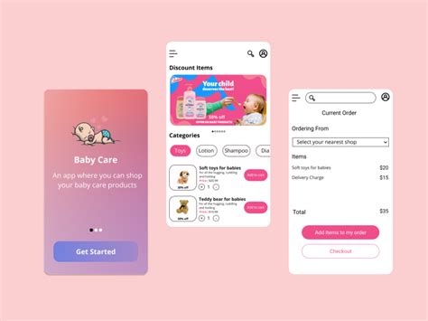 Ui Design Of Baby Care Shopping App By Romeo Saha 🥇 On Dribbble