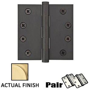 Door Hinges Collection X Square Solid Brass Residential Duty