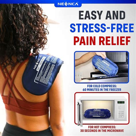 NEENCA Ice Pack 3 Piece Set Classic Reusable Hot And Cold Therapy Gel Wrap Support Injury
