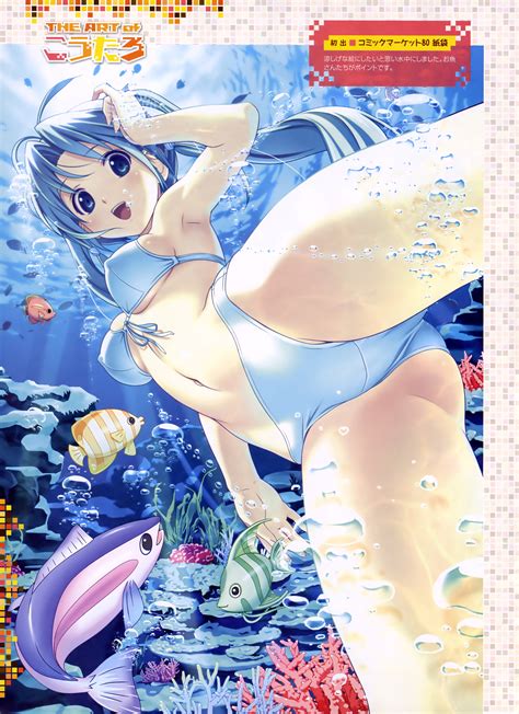 Koutaro Original Absurdres Highres 1girl D Antenna Hair Bare Shoulders Bikini Breasts