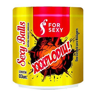 Bolinha Explosiva Beijavel Sexy Balls Sabor Moranguete FOR SEXY Lust Of Love Sex Shop