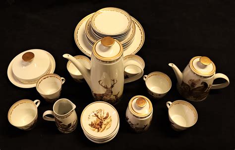 Фарфоровый сервиз "Охота", ГДР
