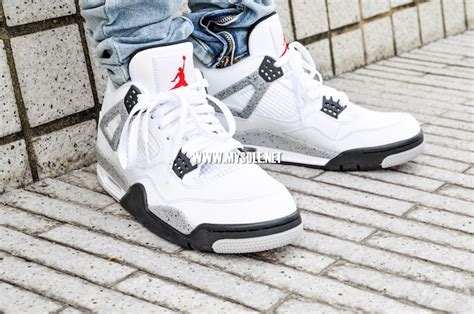 An On-Feet Look at the 2016 Air Jordan 4 Retro 'White Cement' - WearTesters