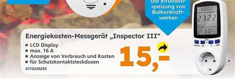 Energiekosten-messgerät „inspector Iii” Angebot bei Globus Baumarkt ...