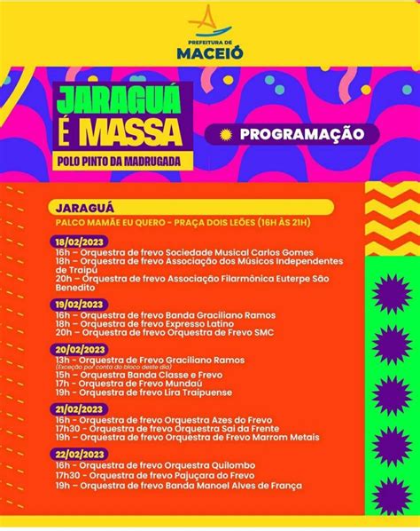 Prefeitura De Maceió Confira As Atrações Do Carnaval De Maceió