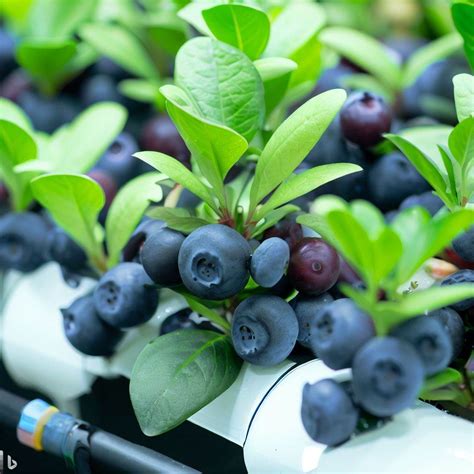 Hydroponic Blueberries Growing Plump And Juicy Berries