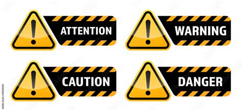 warning vector signs attention sign warning sign caution sign