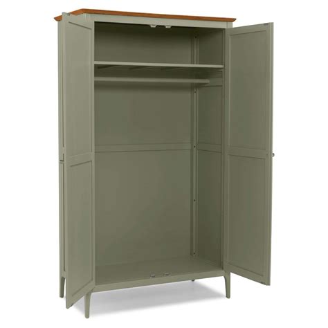 Colista Oak Sage Green Full Hanging Wardrobe Oak Solution